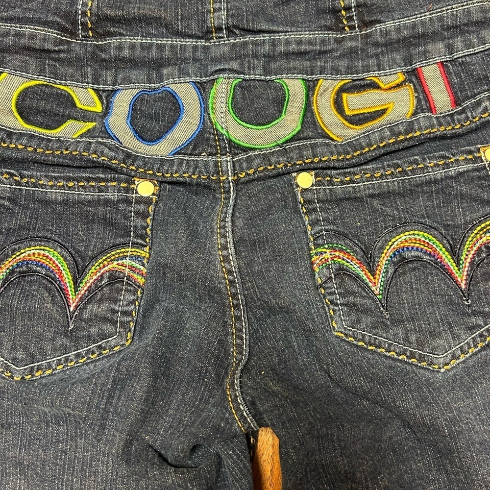VINTAGE Coogi Jeans Womens 7/8 Blue Skinny High Rise Spell Out Pants Denim 90s - Picture 5 of 9